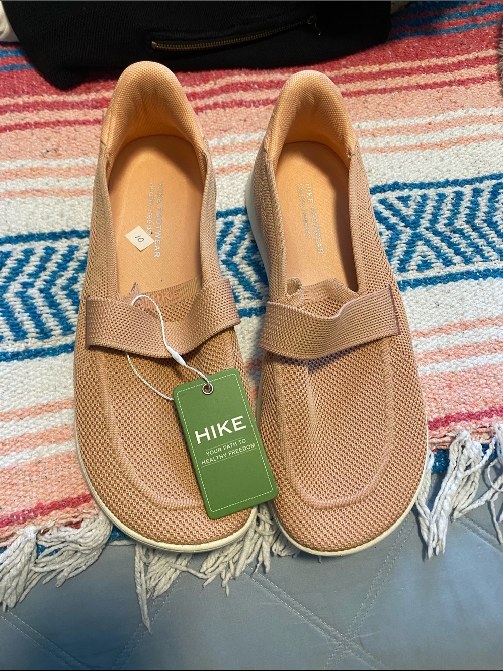 Hike footwear Women's Lightweight Slip-On Sneakers in Nude Pink